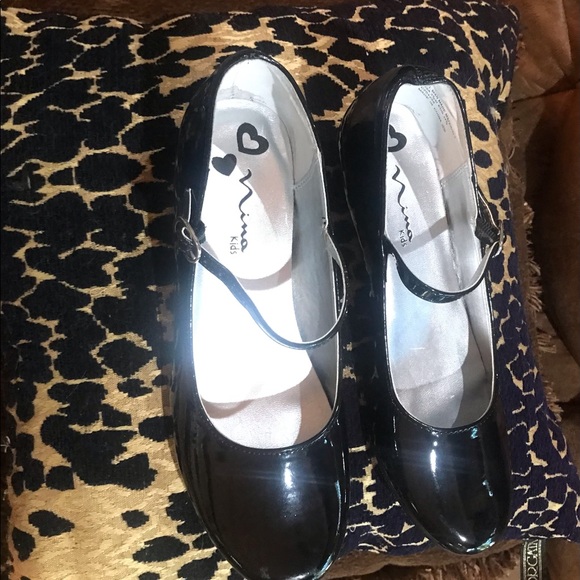 NINA kids NEW Patent look Girls Size 31/2  Heels - Picture 10 of 11